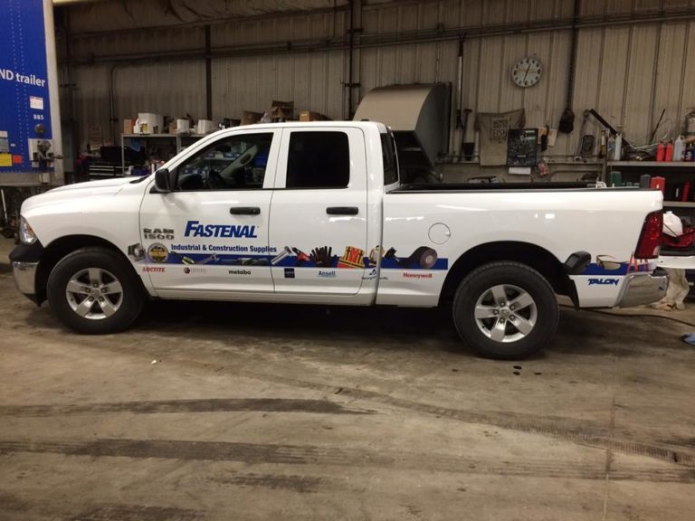Fastenal Truck white Graphic Image Fountain City, WI